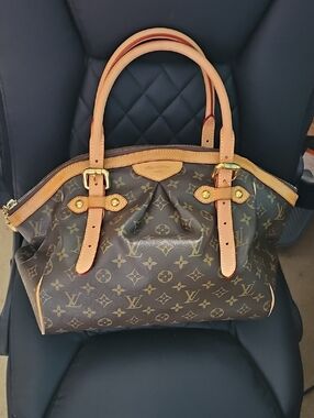 Louis Vuitton Tivoli Monogram Satchel in Brown with Vachetta Handles